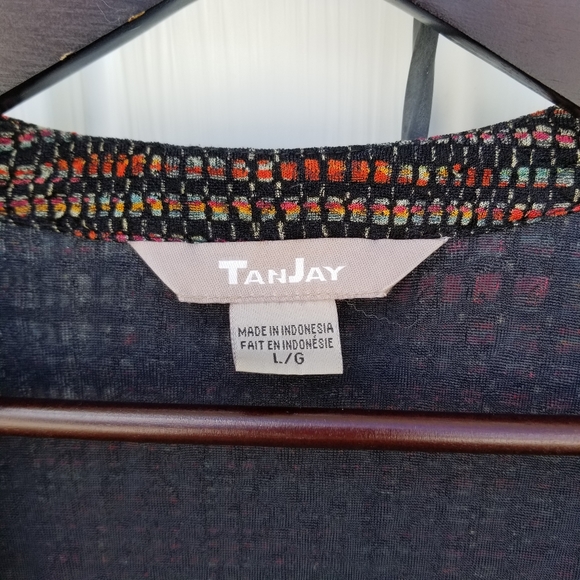 Tanjay open front long sleeve cardigan red/purple L - Picture 8 of 9